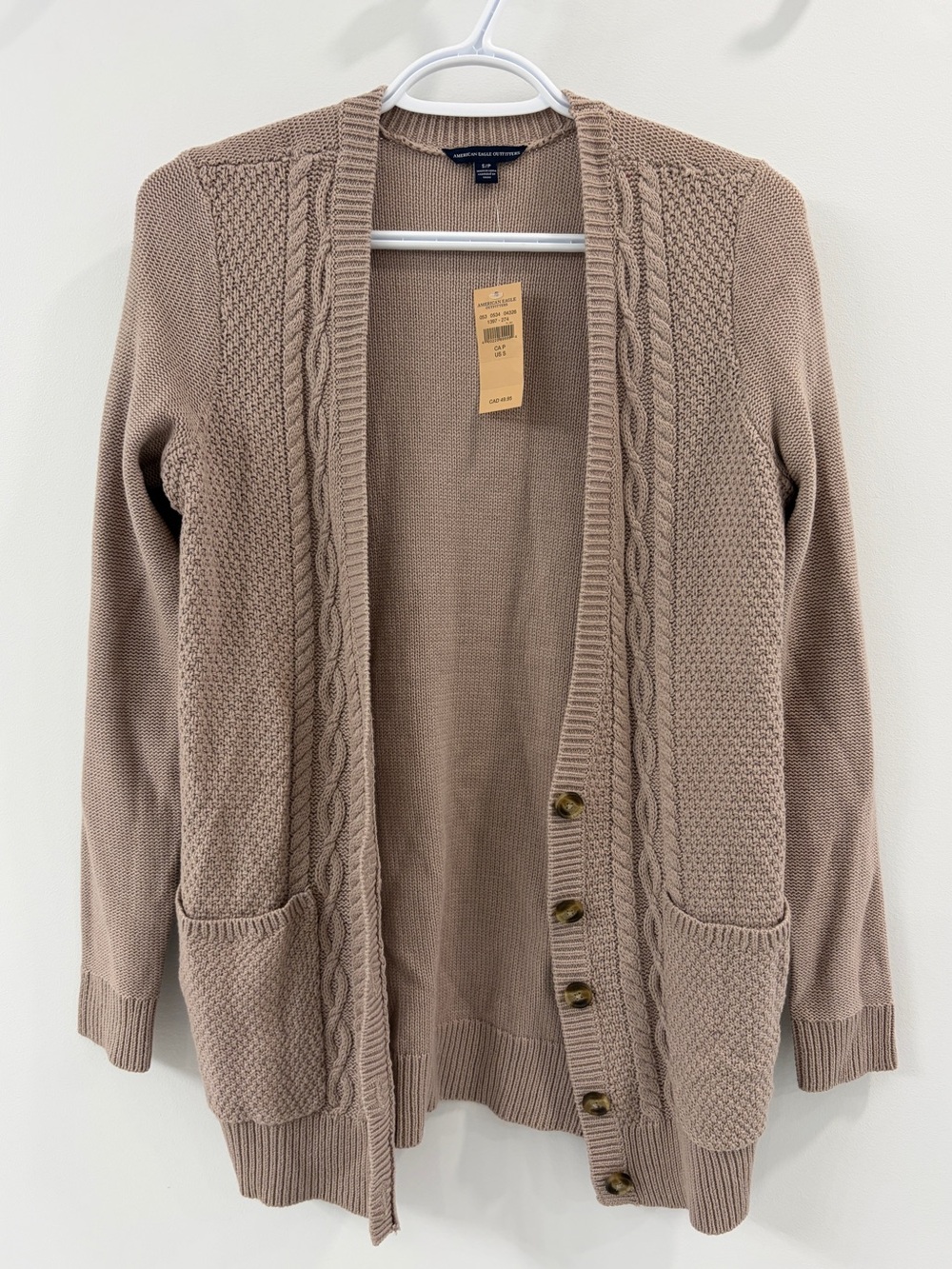 NWT American Eagle Brown Knit Cardigan Sweater - Small